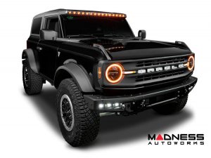 Ford Bronco Windshield Light Bar - Integrated Roof Light Bar System - Oracle - LED - Carbonized Grey